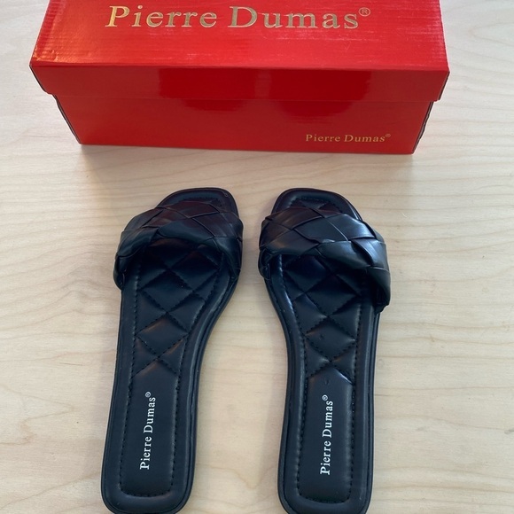 Pierre Dumas Square Heel Basket Weave Sandal size 8 1/2 (EV) - Picture 9 of 14